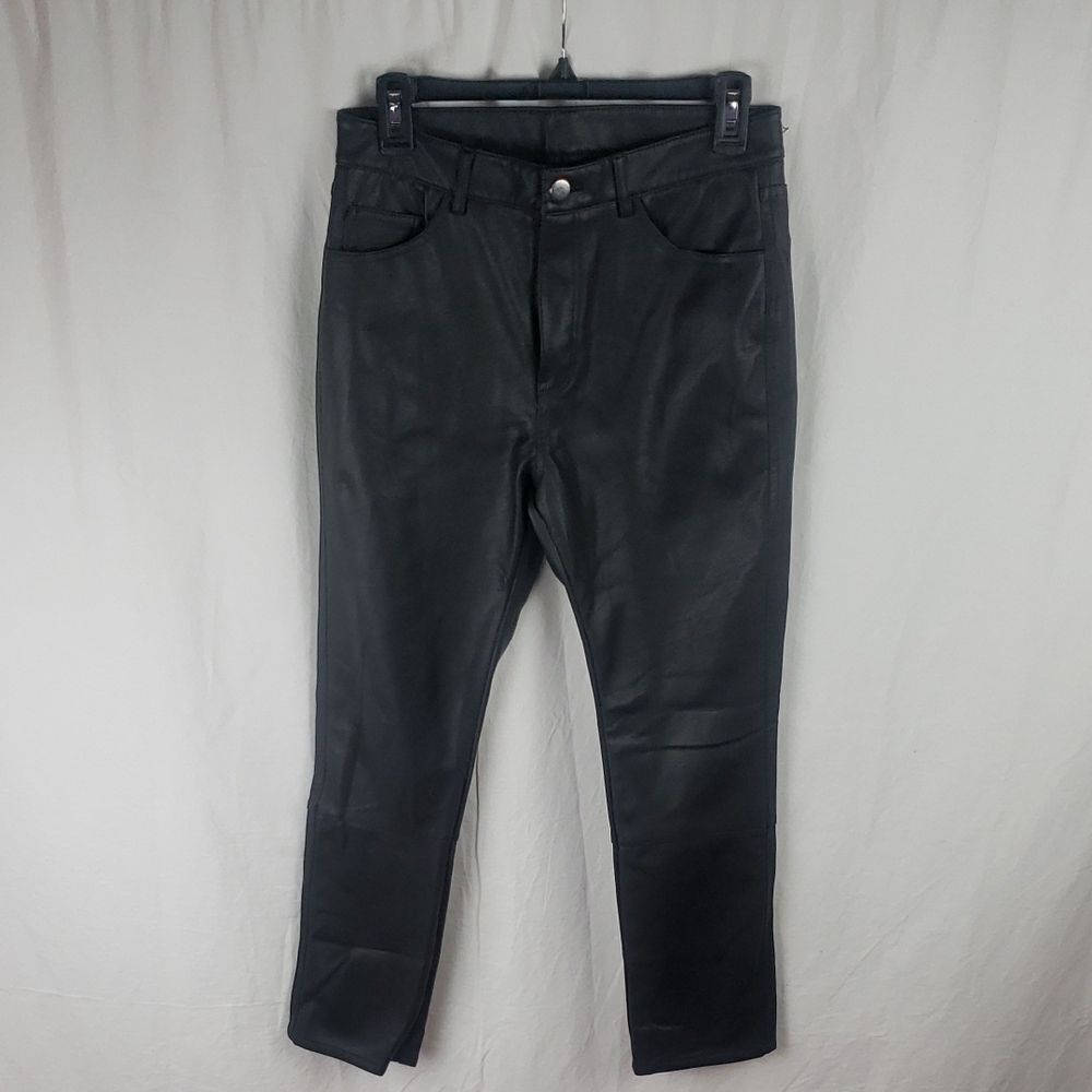 H&M Women's 8 Black Faux Leather Pants